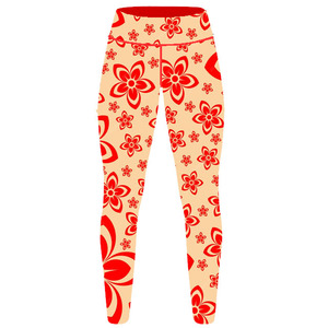 Leggings de yoga taille haute pour femmes, impression graphique de couleur unie, impression numérique d'écran de broderie par sublimation sur tissu tricoté - Product Image 1