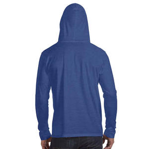 Wholesale Grey Athletic Comfort <b>Soft</b> Long Sleeve T-Shirt <b>Hoodie</b> - Product Image 5
