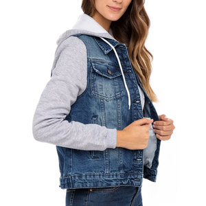 Nouvelle mode, prix bas, vestes en jean à capuche pour femmes, vente directe d'usine, meilleur prix, vestes en jean pour femmes en vente - Product Image 5