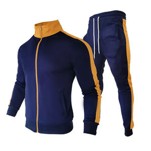 Conjunto Deportivo para Hombre OEM, Cómodo, Transpirable, Ligero, 100% Algodón, con Cierre de Cremallera, Capucha y Rayas, Ecológico, para Otoño - Product Image 1