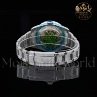 Montre de luxe pour homme en moissanite de qualité supérieure, montre automatique plaquée or 18 carats, verre saphir, étanche, montre-bracelet de créateur