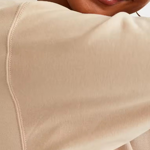 Sudaderas extragrandes de alta calidad para mujer, Sudaderas con cuello redondo, ropa informal con logotipo personalizado, sudaderas bordadas con estampado sólido - Product Image 5