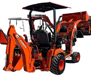 Hot Selling Kubota M62 Tlb Voorlader En Backhoe Bevestigd Compleet Kubota Tractor 60pk 50pk ..