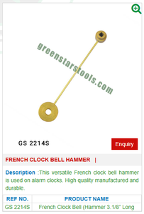 Reloj francés Bell Hammer GS 2214S Herramientas de reparación de joyas - Product Image 2