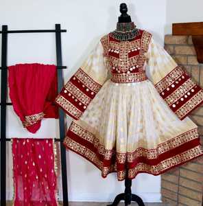 Vestido Afgano Tradicional Bordado a Mano para Mujer, Vestido Tribal de Terciopelo Afgano para Fiesta y Boda, Talla Personalizada, Vestidos de Mujer en Venta - Product Image 2