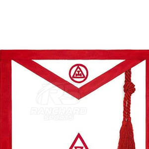 Tablier maçonnique de qualité supérieure, symboles brodés, tablier maçonnique personnalisé, peau d'agneau et velours, tablier maçonnique - Product Image 5