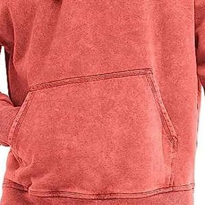 Streetwear personnalisé Sweat à capuche pour homme 470 Gsm Vintage Acid Wash Sun Faded Distressed Zip No String Fleece avec logo - Product Image 4