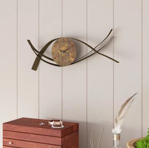 Horloge murale unique en métal en laiton AK dans une horloge personnalisée finie antique pour décor de salon/décor d'hôtel - Product Image 1