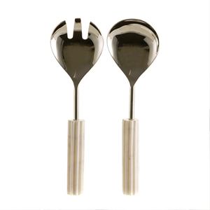 Handmade Brass Salad Servers 2 to 24 Pieces PVD Coated Stainless Steel Utensil <b>Set</b> 202 or 304 Grade Metal - Product Image 3
