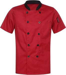 ชุดทำงานสำหรับร้านอาหารโรงแรมการจัดเลี้ยงในฤดูร้อนชุดเครื่องแบบเชฟแขนสั้นสำหรับทำอาหารในร้านอาหารและบาร์ - Product Image 1