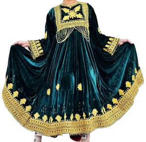 Robe kuchi vintage ethnique tribale, robe de soirée traditionnelle afghane/pakistanaise Kuchi robe Aghani/mariée brodée - Product Image 3