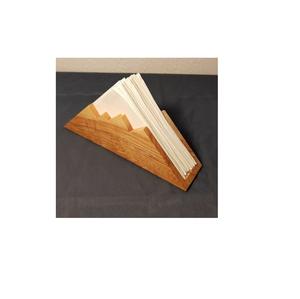 Soporte de pañuelos de madera en forma de triángulo Soporte de pañuelos de madera de acacia de Calidad exclusiva accesorios de cocina - Product Image 1
