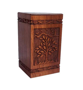 Urnas de cremación de madera modernas hechas a mano de estilo americano, urnas funerarias decorativas para hombres y mujeres - Product Image 1