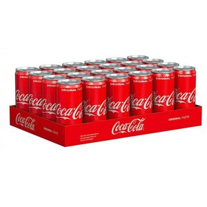 Coca-Cola Original Enlatada - 330 ml x 24 Latas en Venta / Coca-Cola - 330 ml / Bebidas Refrescantes Coca-Cola Económicas para Exportación - Product Image 1