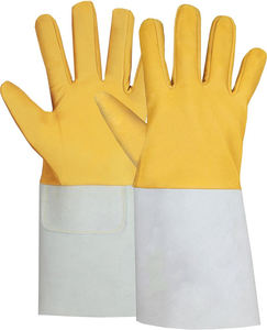 16 Inch Red Cow Split Leather Welding <b>Gloves</b> Fireproof Touch Screen Functionality Custom Logo Comfortable PPE Hand Safety <b>Gloves</b> - Product Image 2