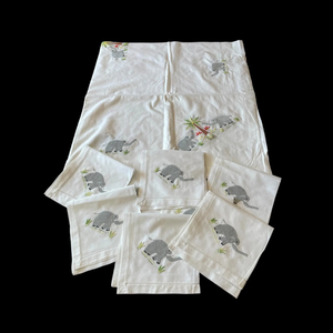 Tablecloth <b>Set</b> for Dining Table Water Proof Table Dust Proof Spillproof Soil Resistant Cotton <b>Linen</b> Rectangle Table Cloths OEM - Product Image 5