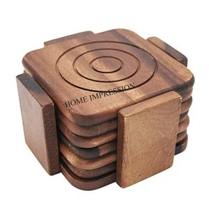 Posavasos modernos para tazas de té y café, accesorios de mesa personalizables ecológicos resistentes al calor de lujo hechos a mano de mármol de madera Natural - Product Image 6