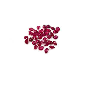 Natural Bangkok Ruby Faceted <b>Beads</b> 5x7mm 6x8mm Calibrated Pears Fine Quality Loose for DIY Jewelry Making Heat Treated <b>Red</b> - Product Image 3
