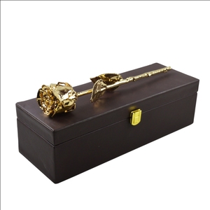 Rosa Natural chapada en oro puro de 24k, cajas de embalaje de lujo de colores, decoración de flores reales, el mejor para regalo de boda - Product Image 4