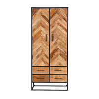 Nouvelles Grandes Armoires de Cuisine Minimalistes Autoportantes Verrouillables Extensibles Coulissantes Pliables en Métal avec Portes en Bois Massif pour Atelier