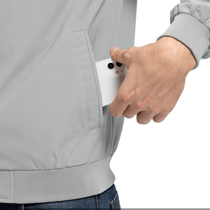 Veste coupe-vent de haute qualité, veste bomber décontractée pour hommes, vêtements streetwear, logo personnalisé, couleur unie, veste imperméable - Product Image 4