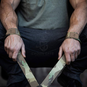 Sangles de poignet antidérapantes pour soulevé de terre avec logo personnalisé – Idéales pour la musculation et l'entraînement en salle de sport - Product Image 4
