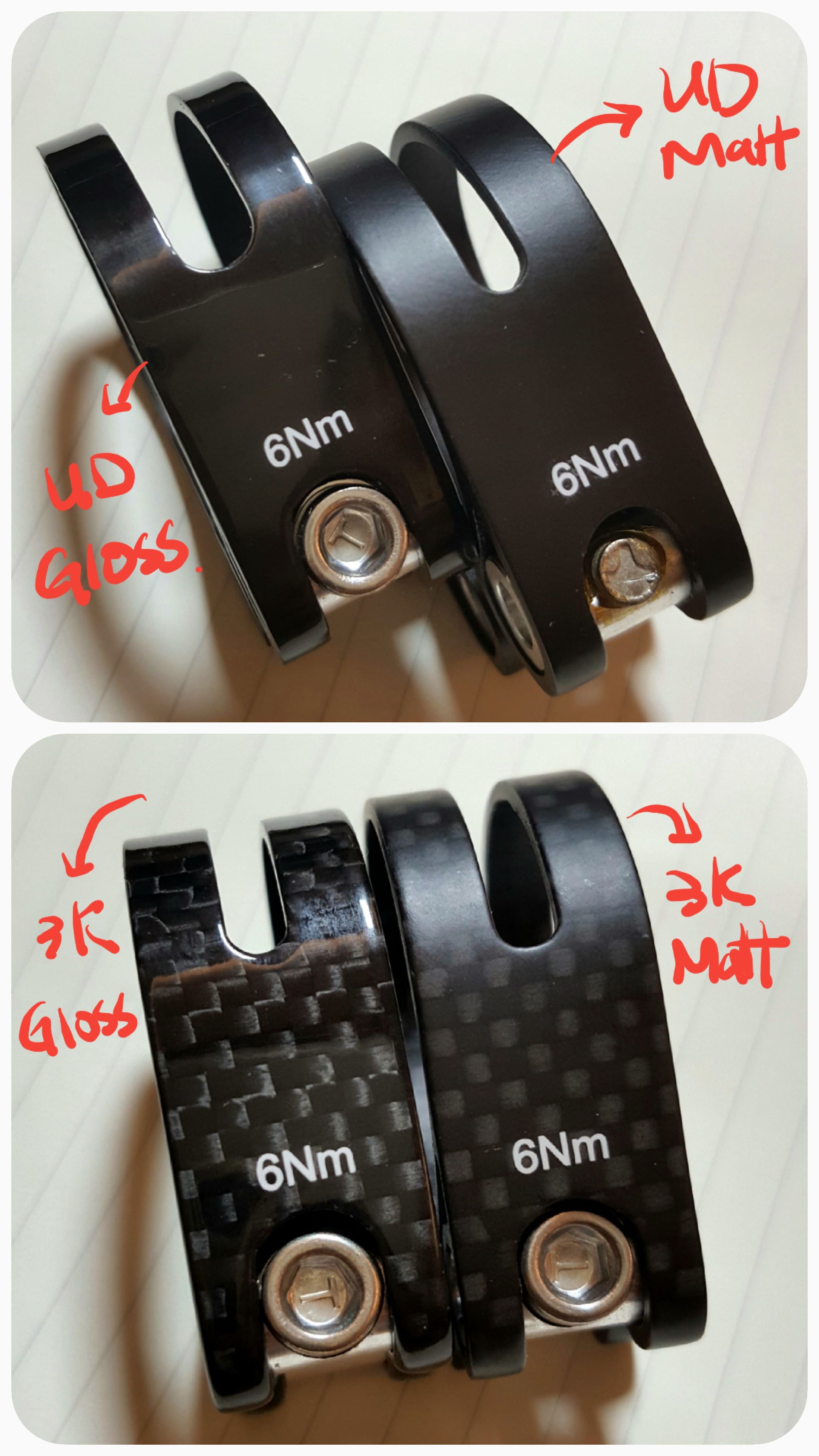 UD or 3K with Matt or Clear Coating