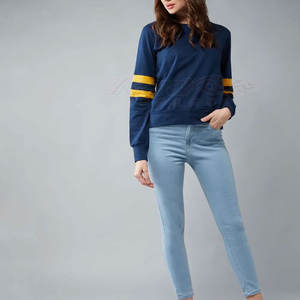 Sweatshirts pour femmes vente en gros de sweats et sweats à capuche élégants en molleton éponge à la mode pour femmes pull surdimensionné à épaules tombantes - Product Image 5