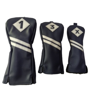 Universal Hybrid Golf Head Cover Soft PU Leather with Elastic Neck <b>Sock</b> Style Fitted <b>for</b> Most Wood Clubs Men's Golf Gear - Product Image 3