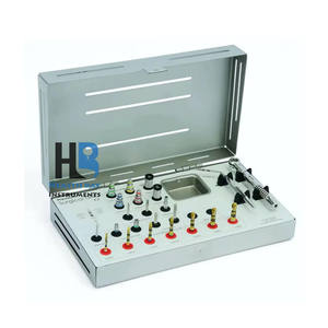 Health Bay Instruments Kit de perceuses chirurgicales dentaires en acier inoxydable Pilotes hexagonaux à couple universel pour outils d'implant - Product Image 1
