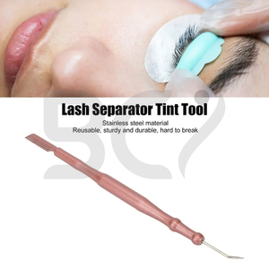 En couleur rose rose avec peigne de séparation de bonne qualité pointe de forme incurvée nouveau produit OEM Service outils de levage de cils - Product Image 3