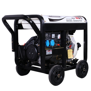 Grupo electrógeno diésel portátil de 8 KVA Monofásico Tipo abierto Arranque eléctrico de corriente CA CC de 220V - Product Image 3