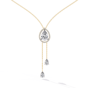 Collier en diamant rond cultivé en laboratoire pour femmes, or 18 carats, 1,81 ct, accessoire de mariage - Product Image 1