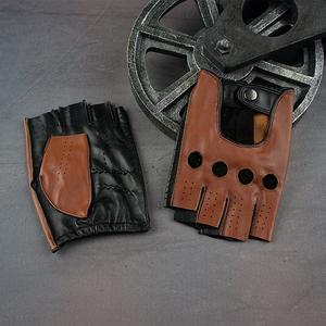 Gants de sécurité à double paume en cuir de vachette personnalisables pour hommes avec protection UV pour la construction et la conduite - Product Image 3