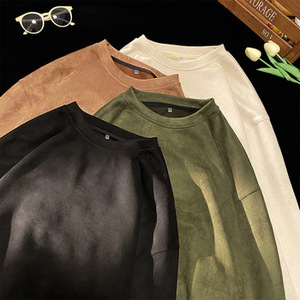 เสื้อฮู้ดสวมหัวผ้าฝ้ายพิมพ์ลายกรดสำหรับผู้ชายและผู้หญิงเสื้อสเวตเตอร์ปักโลโก้ลาย3D สีทึบปรับแต่งได้ - Product Image 6