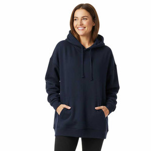 Sweat à capuche streetwear pour femme doublé polaire avec logo frontal, mélange soie/coton, respirant et séchage rapide, design personnalisable - Product Image 4