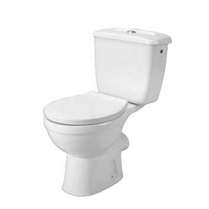 Vente chaude Articles sanitaires en céramique à double chasse Sièges de toilette en deux pièces Design moderne avec P-Trap pour les hôtels Direct China Factory - Product Image 1