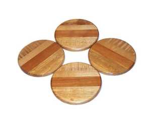 100% sous-verres en liège naturel tapis de bière en bois absorbant de haute qualité ensemble personnalisé pour boissons ensemble de sous-verres promotionnels de Style ferme - Product Image 1