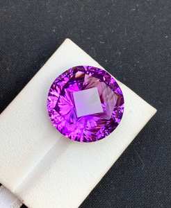 Améthyste naturelle pierre précieuse ronde sculptée forme cadeau spécial pour femmes et hommes bijoux avec certificat IGI - Product Image 5