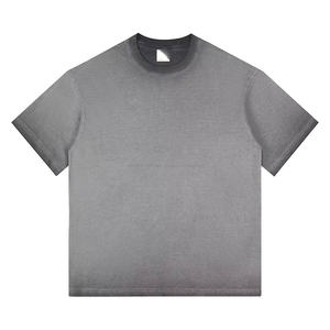 100% Cotton Custom Tshirt logo Streetwear Acid Wash Drop Shoulder Vintage High Quality <b>Blank</b> Men's Heavy <b>Weight</b> Printed T-shirts - Product Image 1