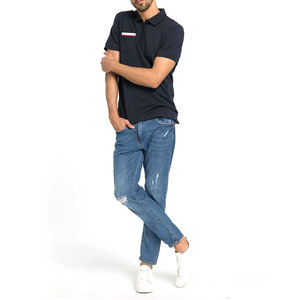 Pantalones de mezclilla de cintura alta ajustados de algodón de alta calidad para mujer, nuevo patrón estampado, logotipo de pierna recta media de talla grande - Product Image 2