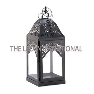 Lanterne étoile noire avec support, lanterne en métal artisanale de haute qualité, décoration intérieure et extérieure classique religieuse - Product Image 2