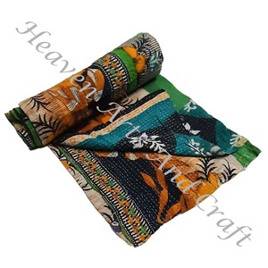 Kantha <b>Quilt</b> Gudari Kantha <b>Quilt</b> Gudari Hot Selling Wholesale Gold Supplier GD1077 Handmade Kantha <b>Quilt</b> Cotton Printed Indian - Product Image 6