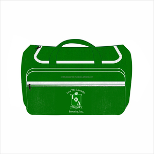 Iota Phi Lambda Luxury Trolley Duffel Bag Cordura y bolso de almacenamiento de viaje de cuero genuino para uso en exteriores e interiores - Product Image 3