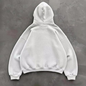 Conjunto Deportivo Extra Grande de Algodón Lavado al Ácido para Hombre, Pantalones Deportivos Bordados Desgastados, Sudadera con Capucha, Conjunto Deportivo de Invierno para Hombre - Product Image 5