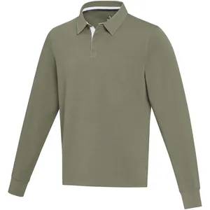Sudadera Polo de Rugby Orgánica Clyde, Camisetas Polo Promocionales de Mercancía Sostenible - Product Image 6