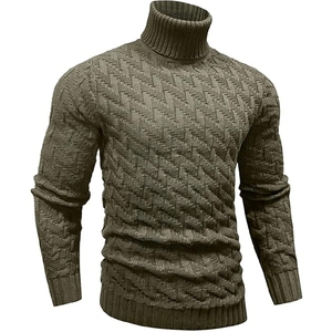 Nouveau tricot décontracté de qualité professionnelle pull hommes col rond hauts en tricot décontracté couleur unie pull pull de haute qualité - Product Image 6