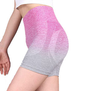 กางเกงขาสั้นออกกำลังกายเอวสูงไร้ตะเข็บสำหรับผู้หญิง ช่วยกระชับหน้าท้อง ยกกระชับสะโพก เหมาะสำหรับปั่นจักรยาน วิ่ง และฟิตเนส - Product Image 6