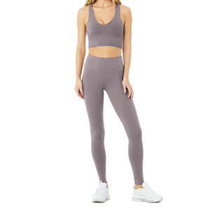 Vêtements décontractés de qualité personnalisée Legging à jambes taille haute pour femmes Running Yoga Workout Custom Gym Fitness Wholesales Slim Pants Fitness - Product Image 5