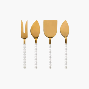 ชุดมีดหั่นชีสสีดำชุดเครื่องครัวสแตนเลสสตีลของสะสมส้อมตัด4ชิ้น - Product Image 6